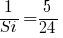 1/Si=5/24
