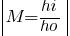 delim{|}{M=hi/ho}{|}