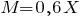 M=0,6X