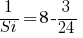 1/Si=8-3/24 1/Si=8-3/24