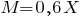 M=0,6X M=0,6X