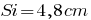 Si=4,8 cm